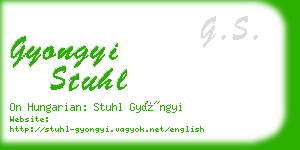 gyongyi stuhl business card